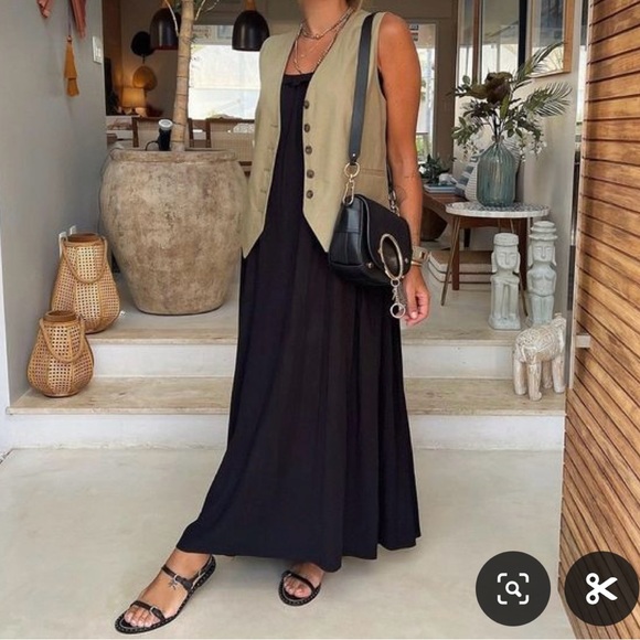 Vintage Gray Sleeveless Fitted Waistcoat Vest - Picture 14 of 15